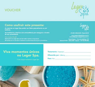 Voucher Leger Spa leger spa porto de galinhas enotel voucher